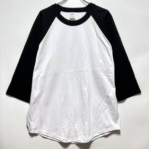 訳あり 2枚セット SHAKA シャカ ラグラン Tシャツ XL ホワイト ブラック 七分袖 ラウンド 大きいサイズ 無地 まとめ売り 未使用 #noca0207