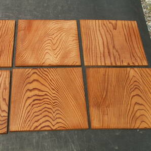 屋久杉 8枚 美しい木目 工芸 世界遺産 H517の画像3