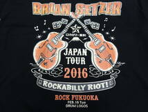 ブライアン・セッツァー Brian Setzer JAPAN TOUR 2016年 Ｔシャツ Sサイズ 未使用 2枚セット！_画像4