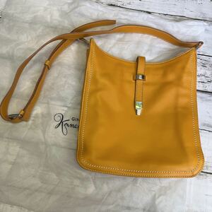 L334 Ginza Kanematsu GINZA Kanematsu handbag shoulder yellow 