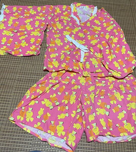最終値下げ ルルロロ ふりふり甚平浴衣 130サイズ