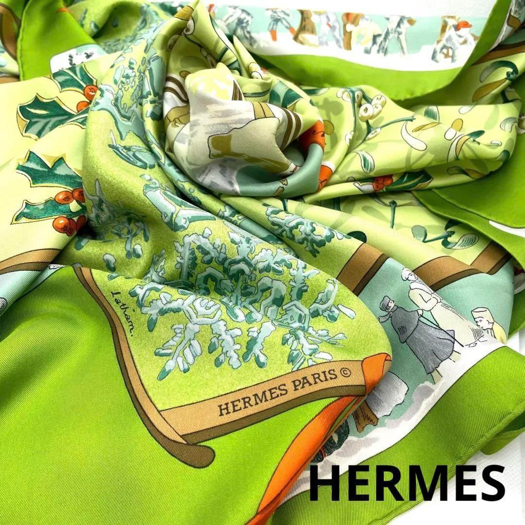 HERMES エルメス カレ90 パウニー族の首長 PANI LA SHAR PAWNEE 大判