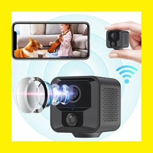 小型カメラ 見守りカメラ Wi-Fi 4K 高画質 人感センサー 自動暗視 充電式 充電しながら録画可能 160°広角 防犯