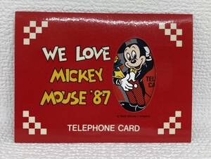 送料無料『5618』テレカ 50度数 ディズニー ミッキーマウス 「 ＷＥ ＬＯＶＥ ＭＩＣＫＥＹ ＭＯＵＳＥ １９８７ 