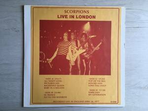 SCORPIONS LIVE IN LONDON 1977 オレンジ
