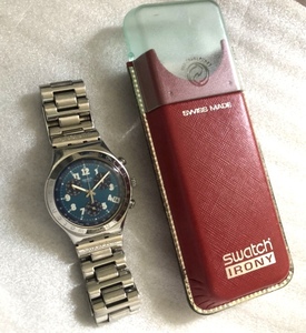 SWATCH IRONY CHRONO работа товар браслет нержавеющая сталь синий BLUE Swatch Irony хронограф совместного пользования доля 