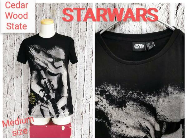 ★送料無料★ ＵＳ古着 Cedar Wood State Ｔシャツ STARWARS スターウォーズ Ｔシャツ ブラック Small