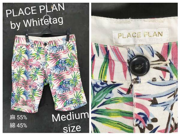 ★送料無料★ PLACE PLAN ショートパンツ プレイスプラン ハーフパンツ リゾートパンツ メンズ ショーツ Medium