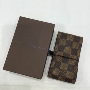 【LOUIS VUITTON ルイヴィトン】N63024 ダミエ・エテュイ シガレットケース ブラウン レザー 2307oki