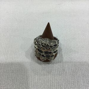 【Antidote Buyers Club アンチドートバイヤーズクラブ】Engraved Calvary Skall Ring カルバリースカルリング 23号 シルバー950 2307oki