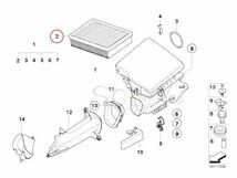 BMW E36 E46 E39 エアーフィルター 318Ci 318i 320i 323i 325i 328Ci 328i 330Ci 330i 330xi M3 525i 528i 13721730946 13721744869_画像2