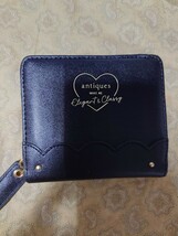 新品☆antiquesレディース 二つ折り財布 ブラック子供キッズ女の子_画像1