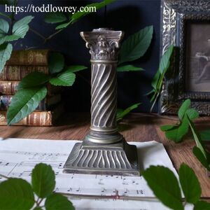 【ネオクラシカルを受け継ぐ】イギリス アンティーク ヴィクトリア時代 キャンドルスタンド 古代ギリシア◆Antique Victorian Candle Stand