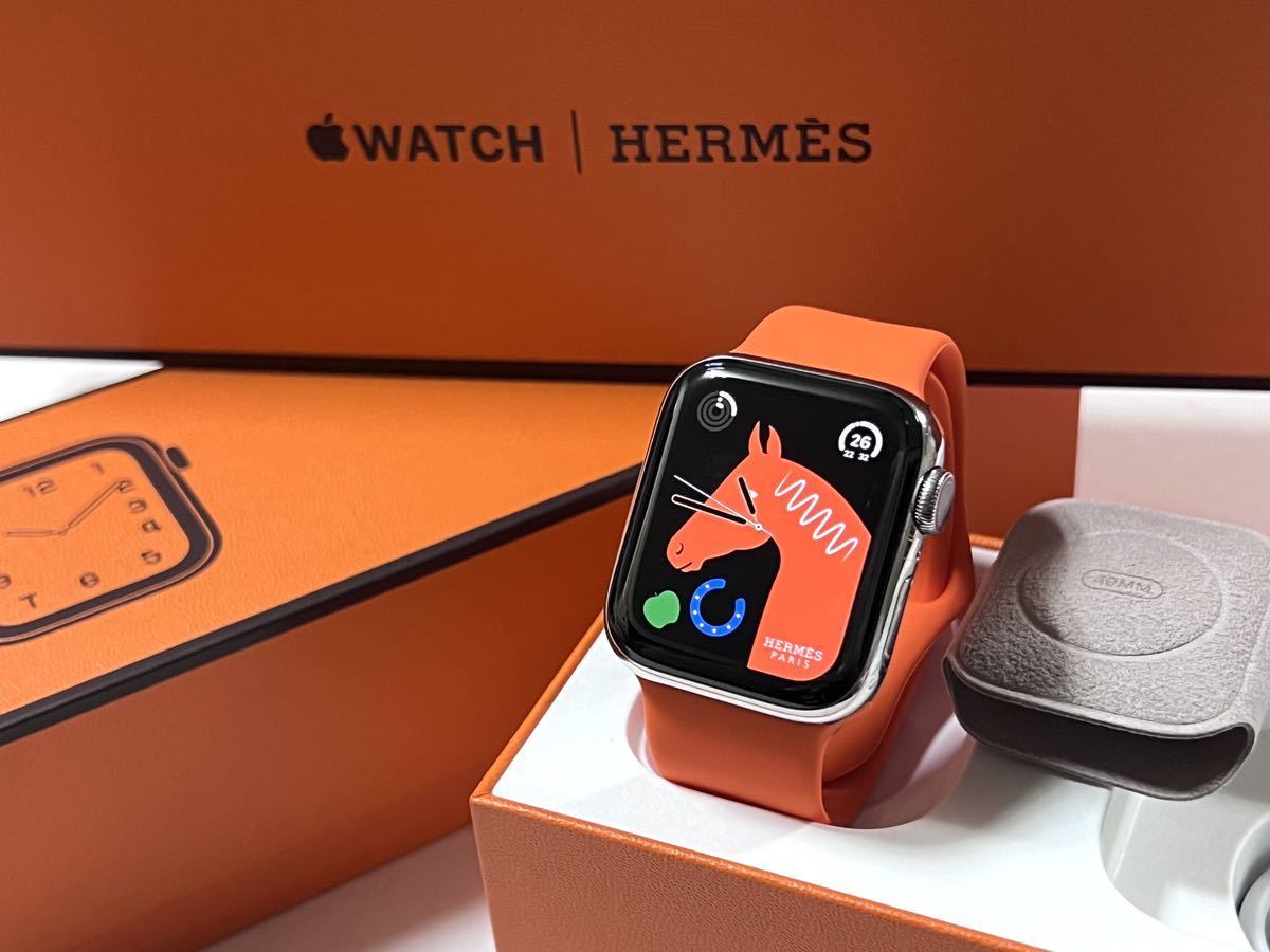 代引き手数料無料 Watch Apple Hermes 未使用バンド2本付 40mm
