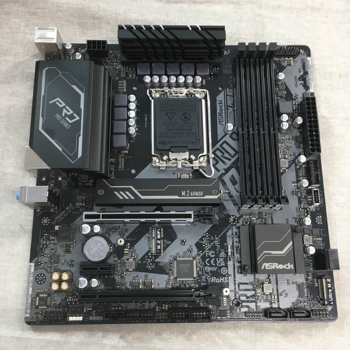 現状品ASRock マザーボードB660M Pro RS Intel B660 シリーズ第12世代