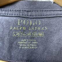 POLO RALPH LAUREN ポロラルフローレン 長袖Tシャツ ロンT グレー 綿 コットン 刺繍 L YA3830_画像4