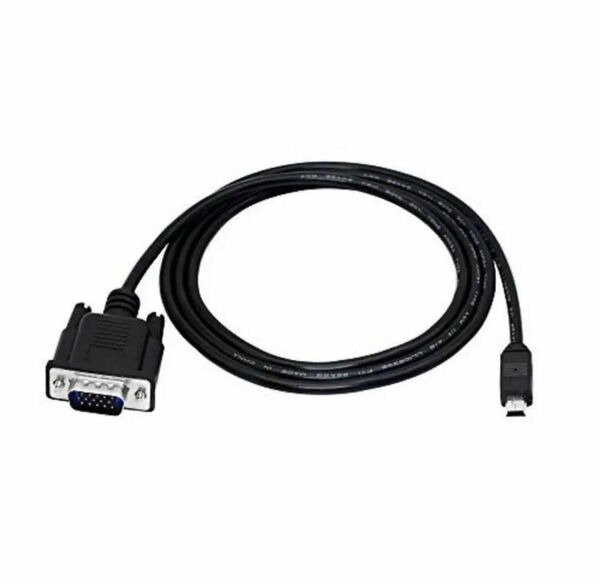 vga mini usbケーブル VGA to USB Mini 5ピン延長ケーブル 24k金メッキ ダブルスクリュー固定付き 