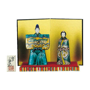 Art hand Auction Kutani ware 5.5 size standing Hina doll Yoshidaya Shochikubai N189-05, Interior accessories, ornament, others