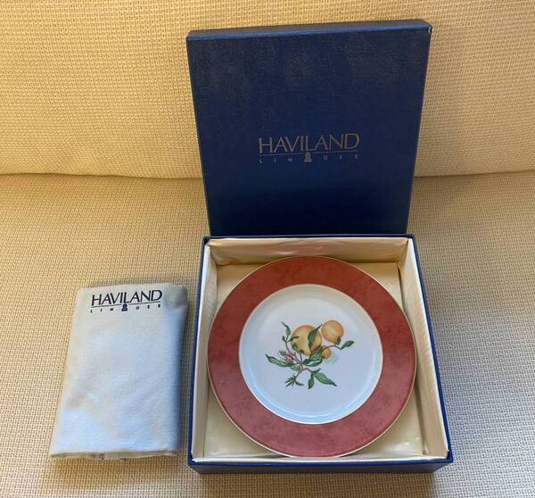 ☆即決☆【未使用】リモージュ アビランド Haviland limoges FRUITS D'ETE プレート 皿 オレンジ