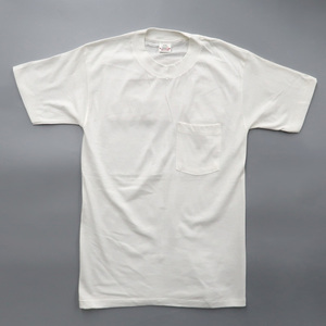 古着 70年代〜 BELTON ビンテージ 無地白ポケットTシャツ デッドストック◎ サイズ表記：S　gd25906 w3715