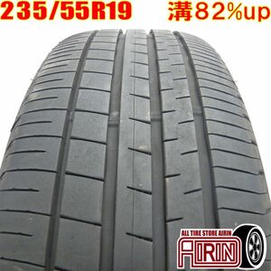 中古タイヤ 235/55R19 サマータイヤ DUNLOP VEURO VE304 1本 単品 レクサスRX RXハイブリッド MIRAI RAV4 中古 19インチ