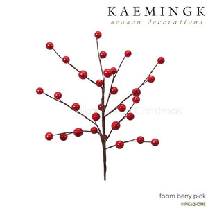  Christmas tree decoration ornament KAEMINGK Berry pick decoration red real red 26cm[620239]