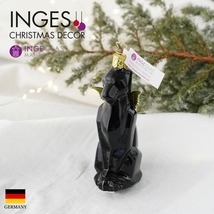 クリスマスツリー 飾り オーナメント INGE-GLAS MANUFAKTUR 金色の翼 ブラックパンサー ヒョウ金の翼 動物 アニマル 11.5cm［10166S020］_画像1