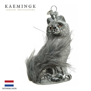 Рождественское орнамент Kaemingk Животные украшения животных Fox Grey [1] 1 кусок [120541]