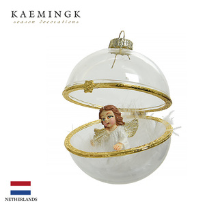 Рождественский орнамент орнамент мяч Kaemingk Arc Angel Angel 8 см Ангел улыбается впереди [2] 1 штука [030117]