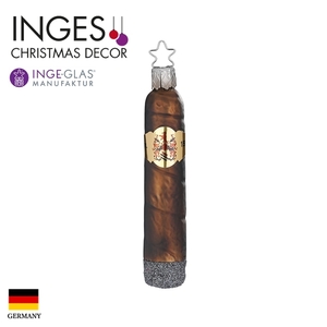 クリスマスツリー 飾り オーナメント INGE-GLAS MANUFAKTUR 葉巻 シガレット シガー cigaret cigar 11.5cm［10048S022］