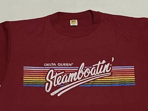 80's Velva Sheen Steamboatin プリントTシャツ XLサイズ USA製 ビンテージ古着 ベルバシーン 80年代 スクリーンスターズ 70's vintage