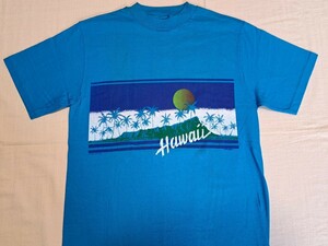 ■【デッドストック】80’s～♪VINTAGE USA製 Hanes (ヘインズ) HAWAII サーフ Tシャツ ヴィンテージ トロピカル OLD SURF【M 38-40】■