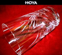 売切 HOYA クリスタル グラス 容量:240cc 2客組 日本製 取説付 未使用品 H/I、寸法φ上63/下55×H112mm、重量230ｇ、口元厚1.4mm、底厚13mm_画像9