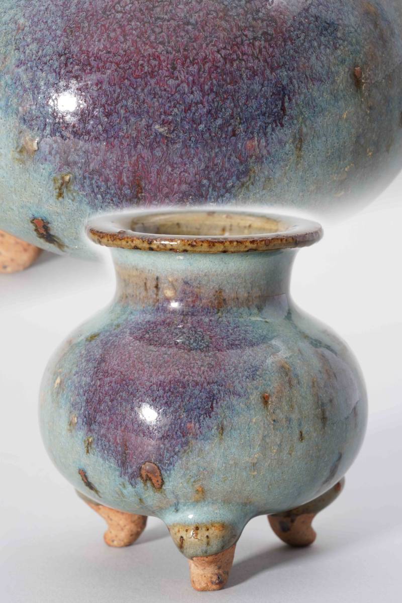 セール BE089 薩摩焼風 伝統工芸品 大和絵 沈香壺 沈降壺 高さ124
