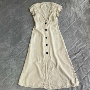  beautiful goods ZARA Zara linen beige long One-piece S