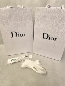 購入時以降未使用 Dior 紙袋&リボン 2セット ディオール クリスチャンディオール