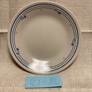  small plate blue flower cake plate Old ko rail CORELLE (2) America miscellaneous goods Vintage tableware back stamp have 