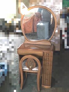 Y inside 2F* pick up limitation /Don't ship* retro dresser / dresser / dresser chair set light attaching antique period thing Vintage old present condition 