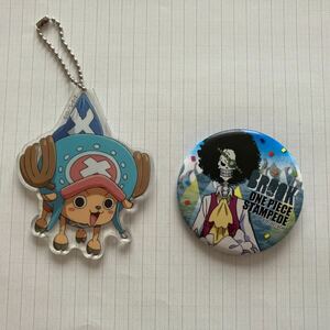 2点★ワンピース・ONE PIECE★缶バッチアクリルキーホルダー★中古品★送料込