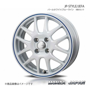 MONZA JAPAN JP-STYLE/JEFA ホイール 4本 ワゴンR MH34S/44S【15×4.5J 4-100 INSET45 パールホワイト/ブルーライン】