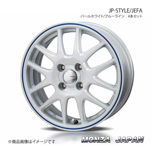 MONZA JAPAN JP-STYLE/JEFA ホイール 4本 ルクラ L450系【14×4.5J 4-100 INSET45 パールホワイト/ブルーライン】