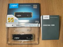 Crucial (クルーシャル) P3 4TB 3D NAND NVMe PCIe3.0 M.2 SSD 最大3500MB/秒 CT4000P3SSD8JP 国内正規代理店品 使用歴少中古_画像1