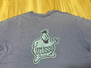 STUSSY OLD Tシャツ バブルス　激レア　パープル　ビンテージ　黒タグ　USA Lサイズ