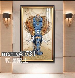 Art hand Auction 81SHOP Popular Beautiful Item★Elephant Luxurious Artwork Painting Decoration Drawing Room Decorative Painting Entrance Mural Hanging, artwork, painting, others