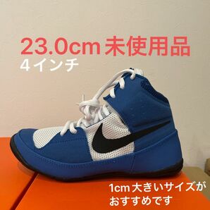 レスリングシューズ　NIKE FURY ブルー　23.0cm