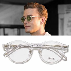 新品未使用☆ MOSCOT モスコット MILTZEN ミルゼン 鼻当て付き ボストン眼鏡 メガネ サングラス クリスタルクリア