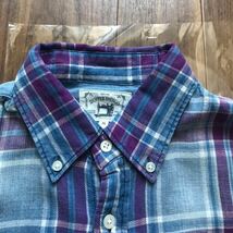 The DUFFER of St.GEORGE [INDIGO LABEL] USED LIKE SHIRT：インディゴレーベル ユーズド加工 チェックシャツ_画像5