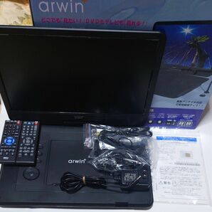 arwin 15.6インチポータブルDVD＆マルチプレーヤー APD-162F フルセグTV搭載 中古品 リモコン外品