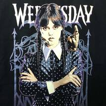 デザインTシャツ Lサイズ　Wednesday ウェンズデー　The Addams Family アダムス・ファミリー_画像2