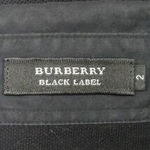 即決★BURBERRY BLACK LABEL★メンズM 廃版 ポロシャツ バーバリーブラックレーベル 2 黒 ノバチェック ヘンリーネック 刺繍_画像9